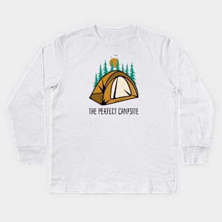 The Perfect Campsite Kids Long Sleeve T-Shirt